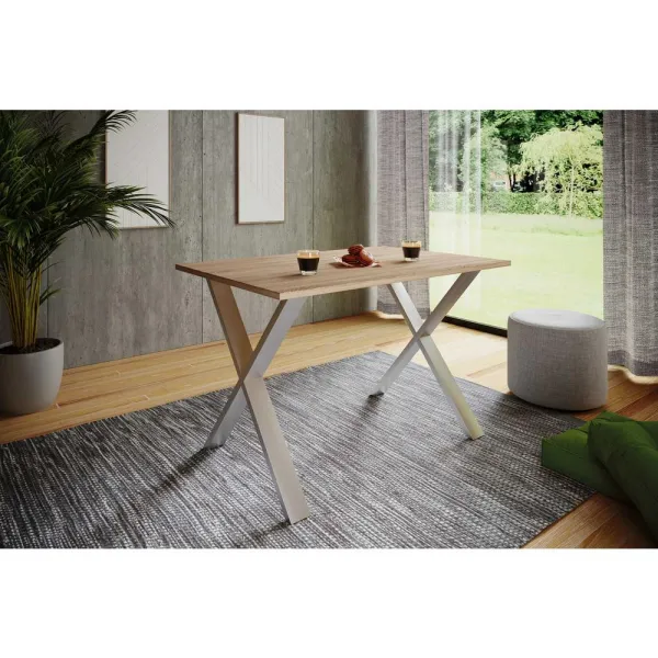 Jedálenský stôl XONA, dub sonoma, 140/50/76 CM