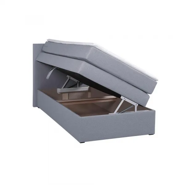 Boxspring posteľ 90x200cm, sivá