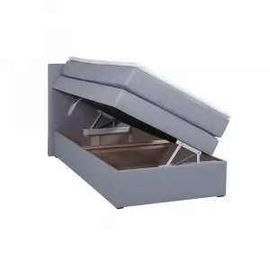 Boxspring posteľ 90x200cm, sivá