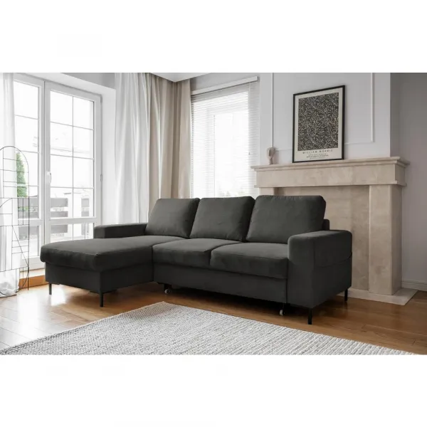 MID.YOU ROHOVÁ SEDACIA SÚPRAVA, textil, sivá