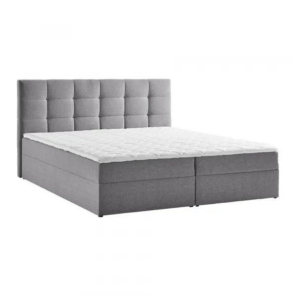 Boxspring posteľ MARSELIE sivá, 200x220cm