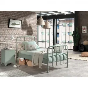 Posteľ pre deti a mládež BRONXX zelená matná