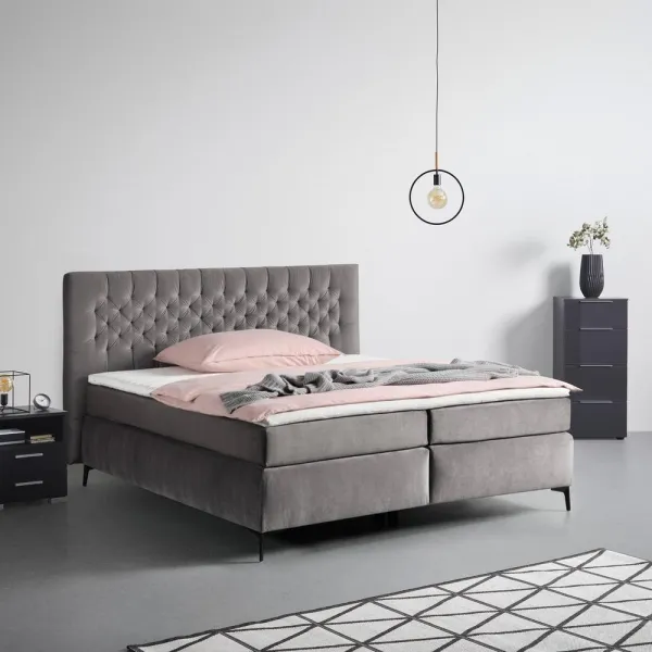 Boxspring posteľ ONE 2 180x200cm,antracitová
