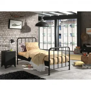 Nočný stolík BRONXX čierny matný