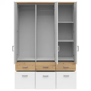 Skriňa BRANDO 136cm dekor dub Artisan/biela matná