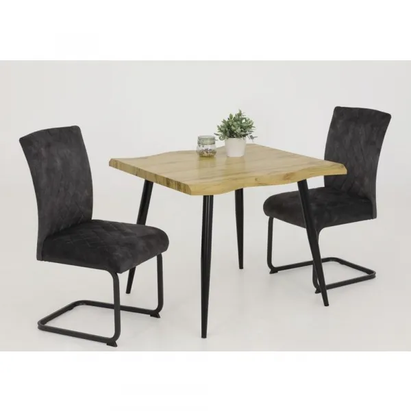 Jedálenský stôl 90x90cm dekor dub divý/kov