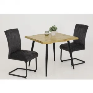 Jedálenský stôl 90x90cm dekor dub divý/kov