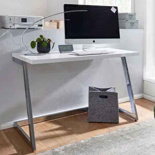 Písací stôl s pochromovanými nohami š: 120 cm