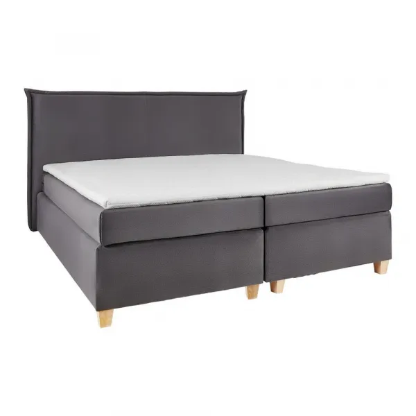 Manželská boxspring posteľ RINA, 180x200, sivá