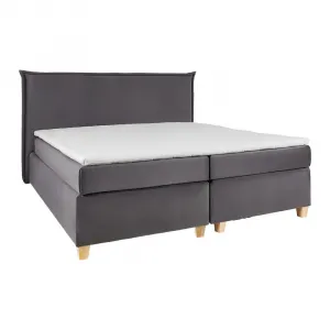 Manželská boxspring posteľ RINA, 180x200, sivá