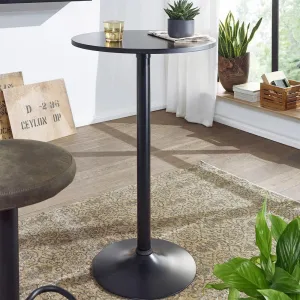 Okrúhly bistro stolík, Ø 60 cm, čierny