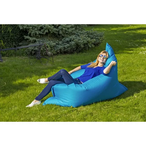 Sedací vak do exteriéru XL modrá 170x130 cm