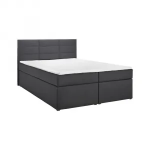 Manželská boxspring posteľ Lisa, 140x200, sivá