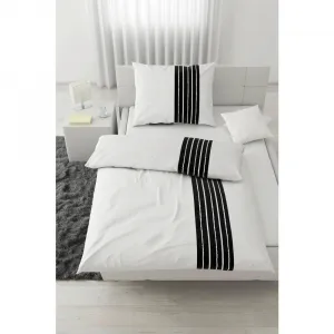 POSTEĽNÁ BIELIZEŇ Stripes, 140/200cm, biela