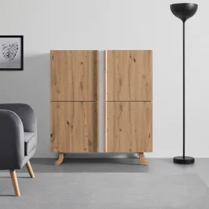 Komoda VIRA farby dubu/biela