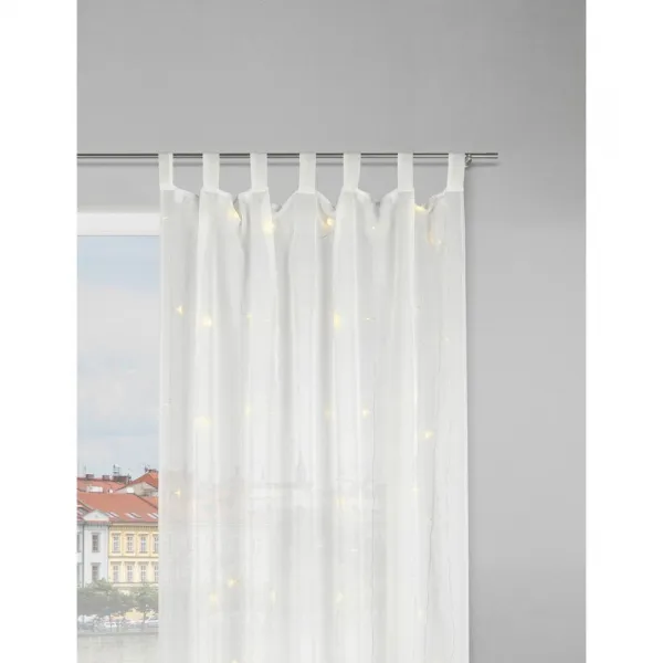 ZÁVES S PÚTKAMI Lights, 140/245cm, biela