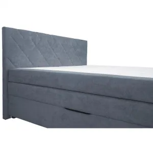 Boxspring posteľ JOHANA 160x200, sivomodrá