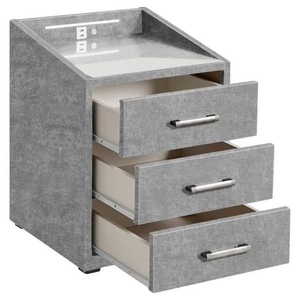 Nočný stolík MOON poťah ODIN GREY,v.61cm