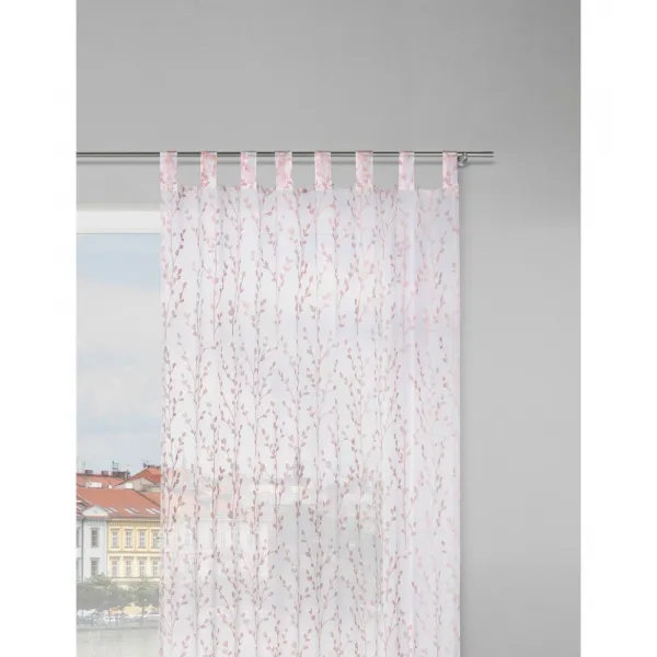 ZÁVES S PÚTKAMI Christiane, 140/250cm, ružová