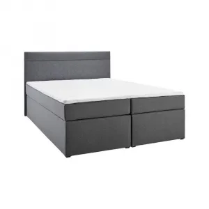 Boxspring postel ROSA, 140x200 cm, antracitová