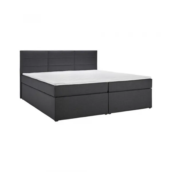 Manželská boxspring posteľ Lisa, 180x200, tmavosivá