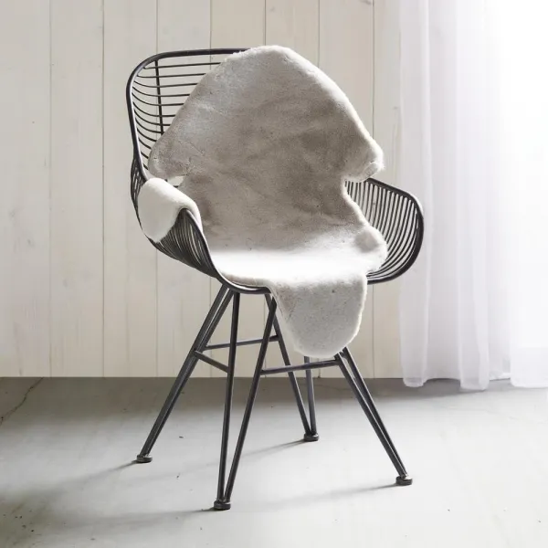 UMELÁ KOŽUŠINA Marlene, 90/60cm, sivá