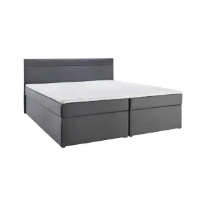 Boxspring posteľ s topperom Rosa, 180x200, antracitová