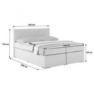 Posteľ Boxspring NERO PL: 160/200 cm, čierna