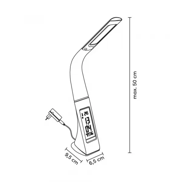 LED lampa na písací stôl Freddy V: 50cm, 5,5 Watt