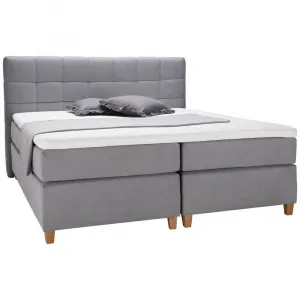 Boxspring posteľ sivej farby Jerry, 180x200