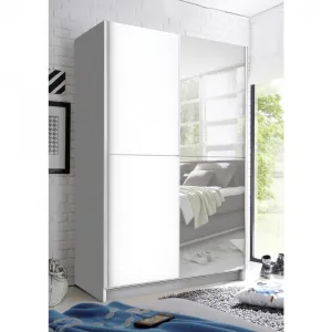 Skriňa s posuvnými dverami Slim 125 cm biela