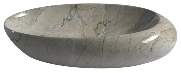 SAPHO - DALMA keramické umývadlo na dosku 68x44 cm, grigio 313