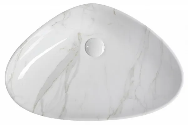 SAPHO - DALMA keramické umývadlo na dosku 58,5x39 cm, carrara 217