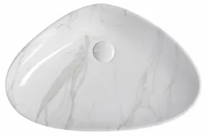 SAPHO - DALMA keramické umývadlo na dosku 58,5x39 cm, carrara 217