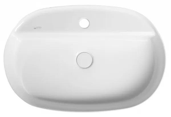 INFINITY OVAL keramické umývadlo na dosku, 60x40 cm, biela 10NF65060