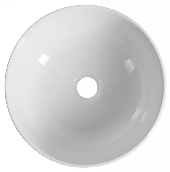 Keramické umývadlo EMMI na dosku, Ø 33 cm, biele TU0077