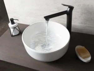 Keramické umývadlo EMMI na dosku, Ø 33 cm, biele TU0077