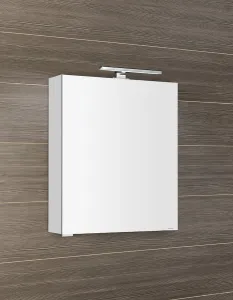 SAPHO - MIRRÓ galérka s LED osvetlením, 60x70x16cm, ľavá/pravá, biela MC060-0030