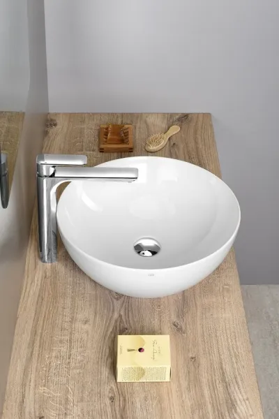 GSI - PURA keramické umývadlo na dosku, průměr 42cm, biela lesk ExtraGlaze 885111