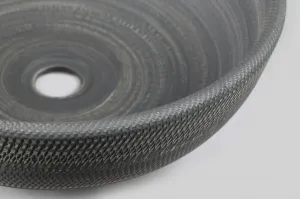 SAPHO - PRIORI keramické umývadlo na dosku Ø 41 cm, sivá se vzorom PI024