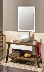 DOME OBLIQUO keramické umývadlo 44,5x26,5 (11,5) x44,5 cm, na dosku, bez prepadu WH031