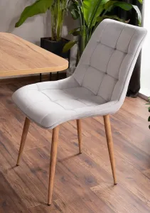 Signal Jedálenská stolička CHIC D VELVET | drevené nohy Farba: Čierna / Bluvel 19