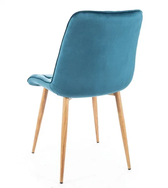 Signal Jedálenská stolička CHIC D VELVET | drevené nohy Farba: Čierna / Bluvel 19