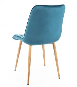 Signal Jedálenská stolička CHIC D VELVET | drevené nohy Farba: Čierna / Bluvel 19
