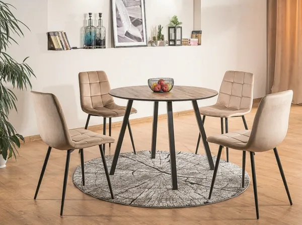 Jedálenská stolička Biola Velvet čierna