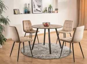 Jedálenská stolička Biola Velvet čierna
