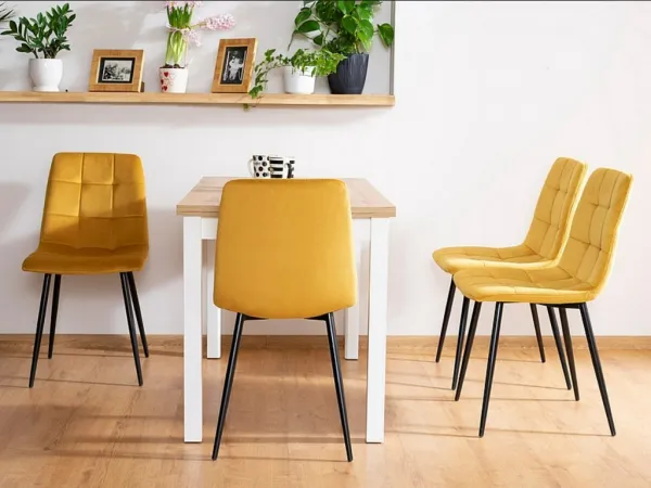 Jedálenská stolička Biola Velvet čierna