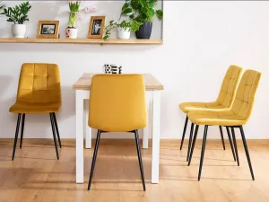 Jedálenská stolička Biola Velvet čierna