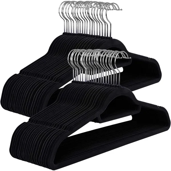 SONGMICS Ramienka na šaty čierne 45 cm 50 ks