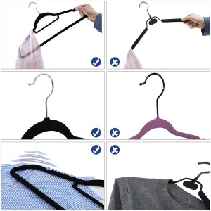 SONGMICS Ramienka na šaty čierne 45 cm 50 ks